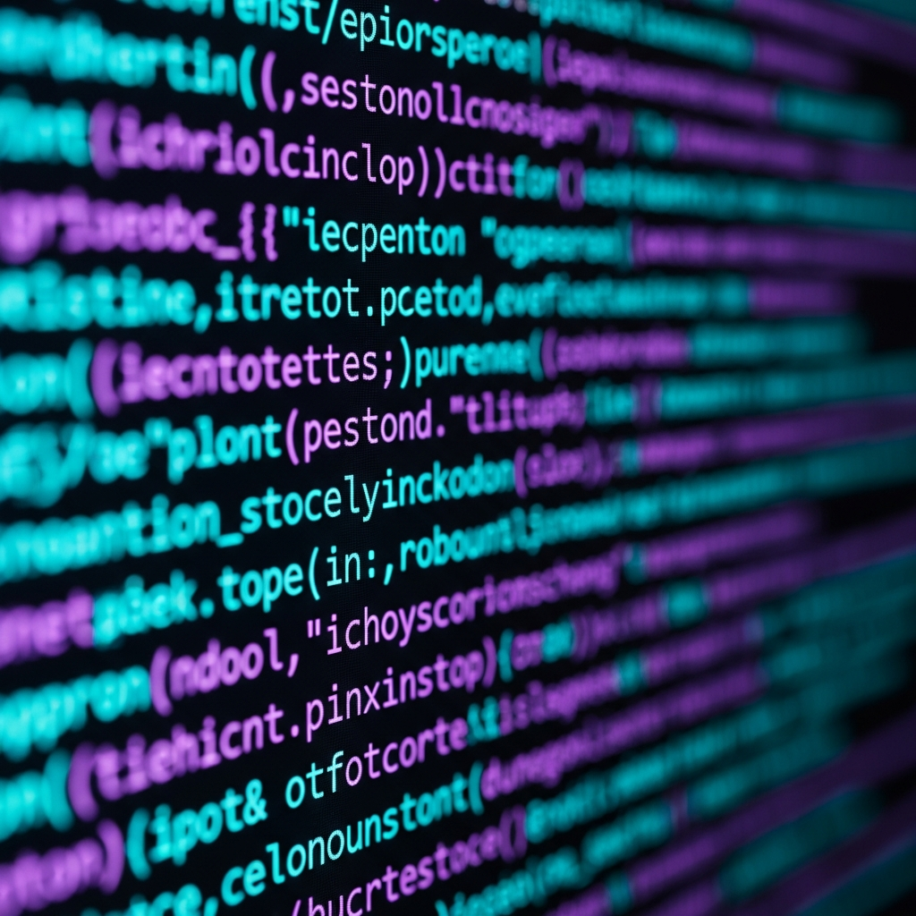 Code on screen